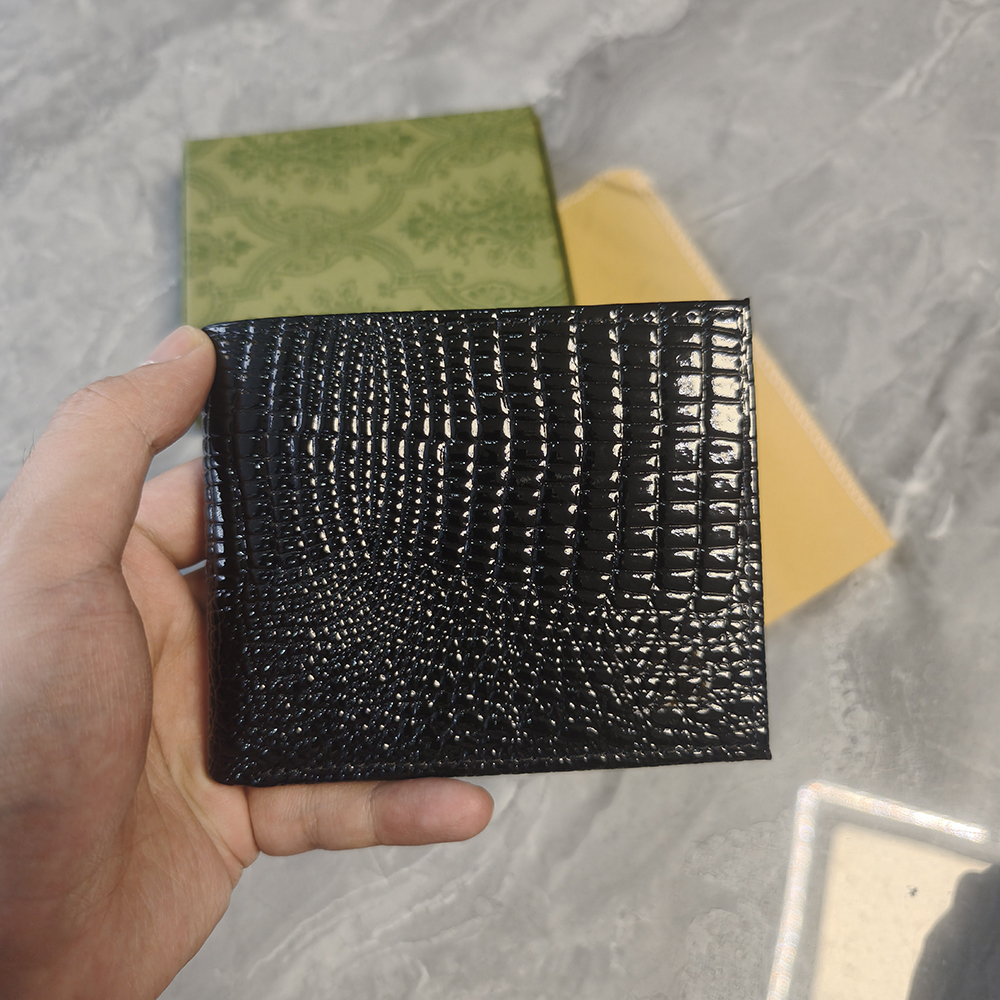 Latest Wallet Cardholder Crocodile Leather Luxury Brand Designer Bag Pocket Purse Original Box Coin Zero Wallets