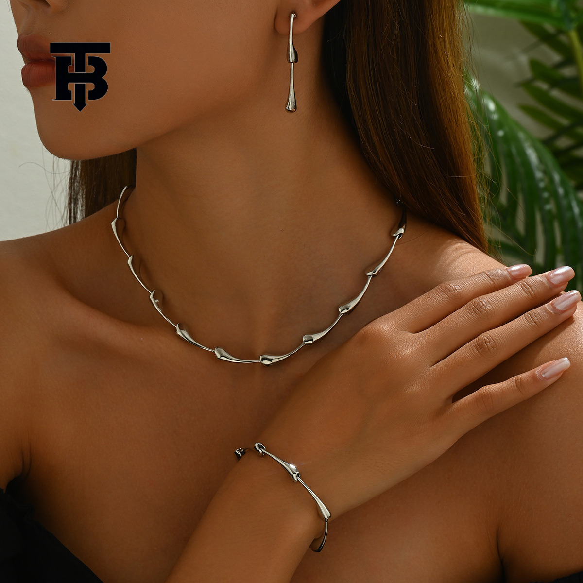 TB BHULAMTE European And American Minimalist Water Droplet Appearance Designer Women's Necklace Jewelry Accessories Earrings Niche Luxury Bracele