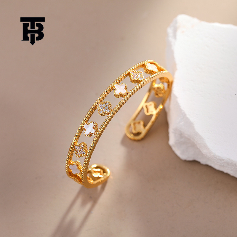 TB BHULAMTE Designer Luxury Zircon And Gemstone Gold Silver Bracelet Elegant Design Suitable For Any Outfit Sparkling Exquisite Women's Jewelry