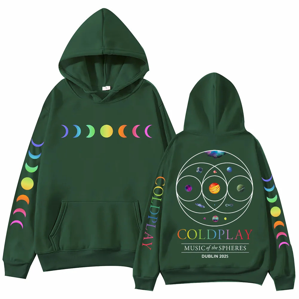 Coldplay 2025 Music of the Spheres World Tour Hoodie Harajuku Hip Hop Pullover Tops Sweatshirt Gift 250906
