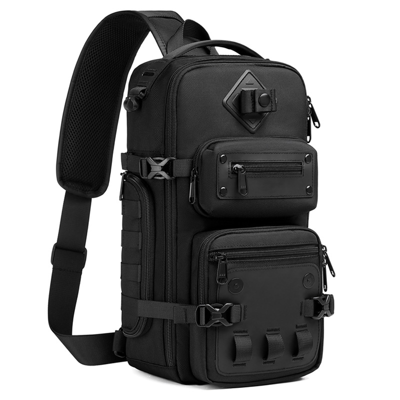 OZUKO Tactical Chest Crossbody Shoulder Men Outdoor Sports Waterproof Senior Sense Male Bag