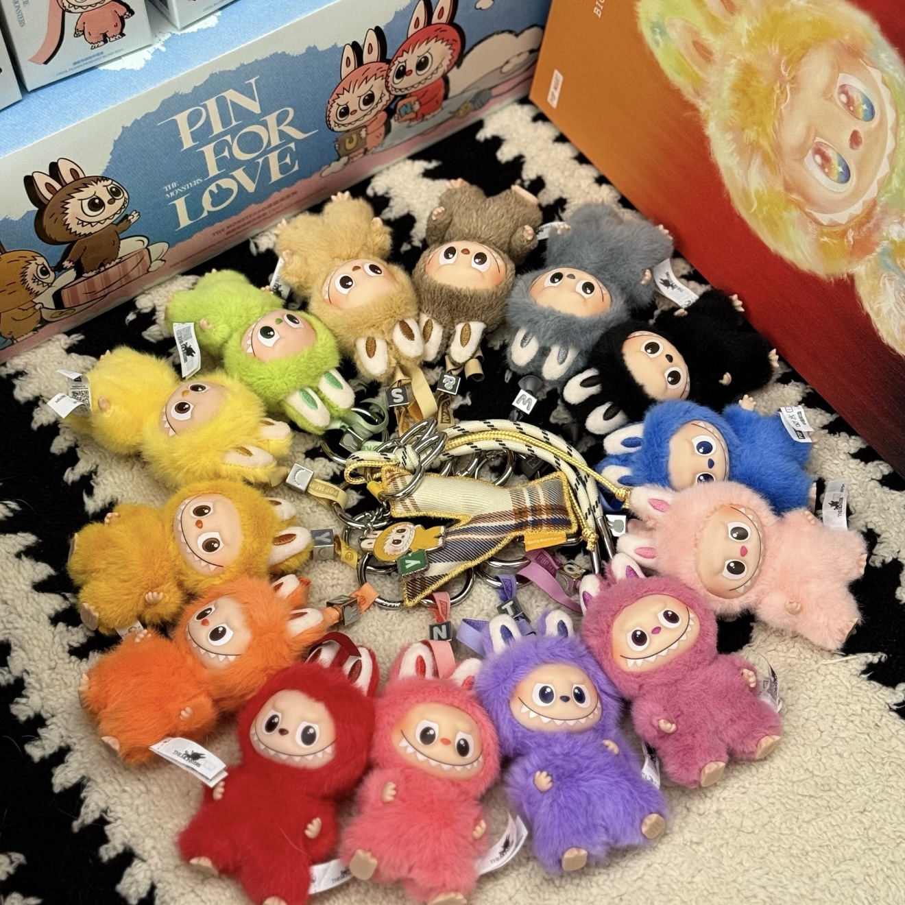 labubu Doll 4.0 v4 The Secret Code of the Heart Series Blind box Christmas present Key chain Gift blind box