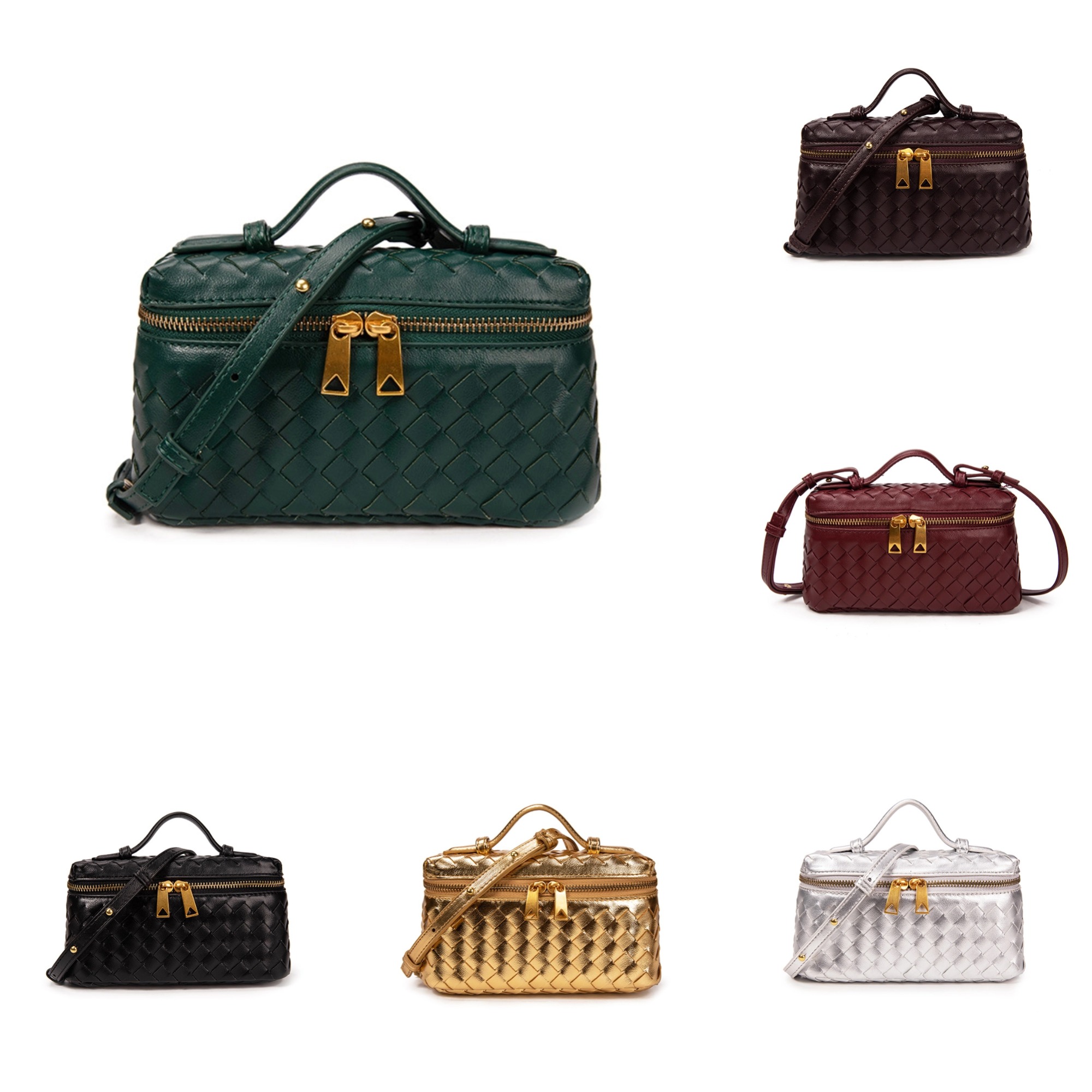 Makeup Bag Designer Wash Bag Cosmetic Bag 2025 New Retro Tiled Cosmetic Bag Large Capacity Portable Cosmetic Storage Bag Premium Toilet Bag