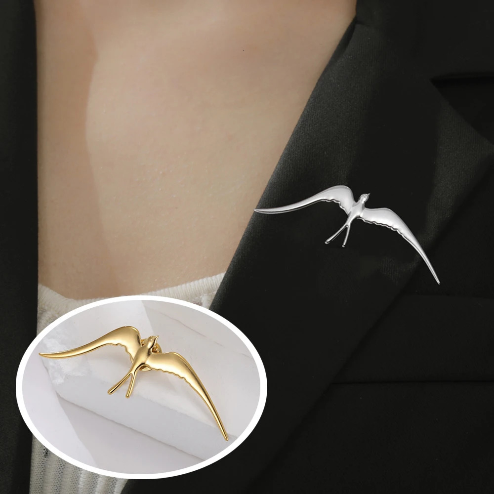 My Shape Swallow Brooch for Animal Birds Lovers Gifts Stainless Steel Brooch Pins Fashion Jewelry for Backpack Suits Bag Decor 250906