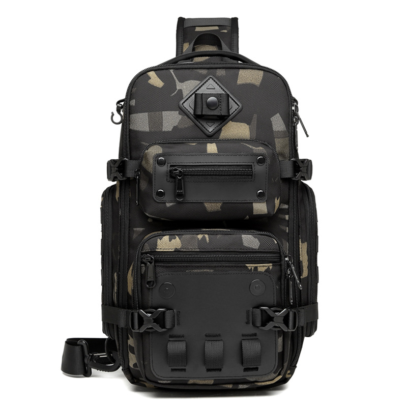 OZUKO Tactical Chest Crossbody Shoulder Men Outdoor Sports Waterproof Senior Sense Male Bag