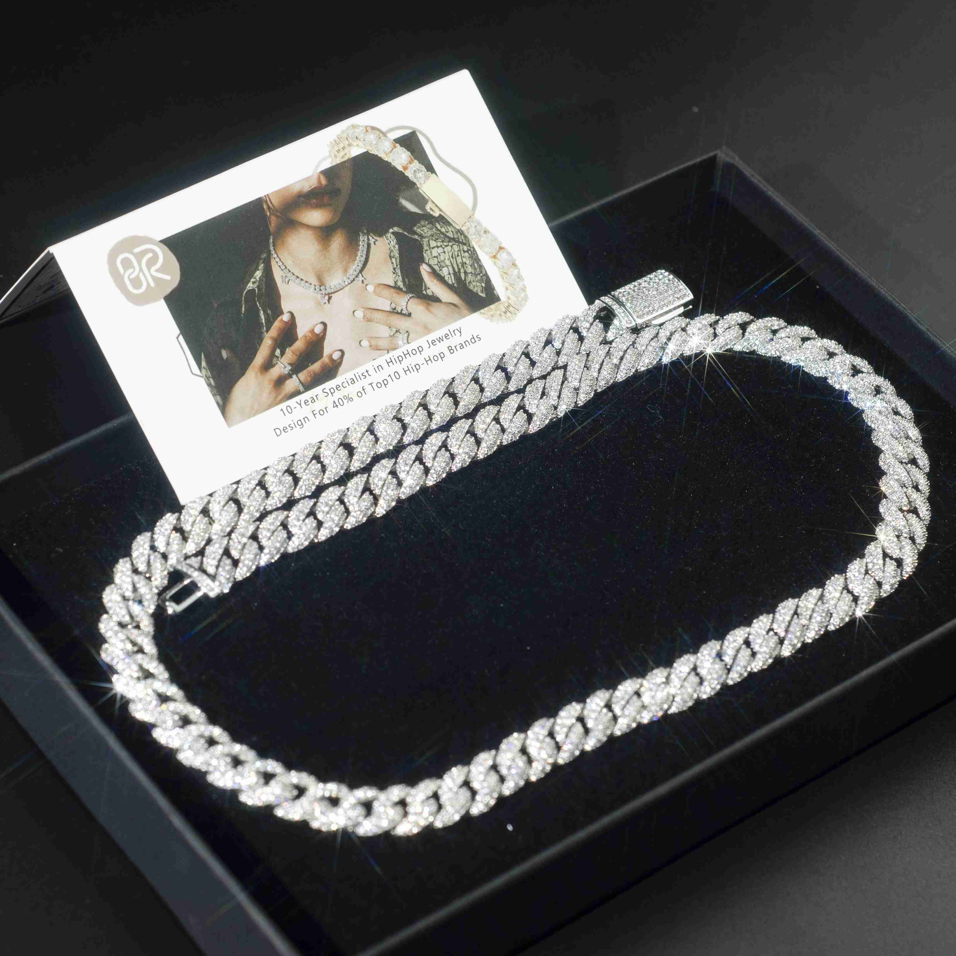 Wholesale Factory Deal on Customized 10MM Moissanite Cuban Link Necklace for Mens Unique Fashion