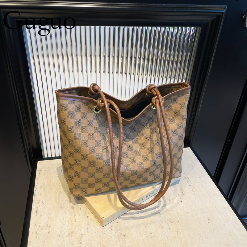 Guguo Free Shipping New Designer Bag High-end Shopping Bag Fashion Simple Mother-daughter Printed Tote Bag Women's Shoulder Handbag One Piece Dro