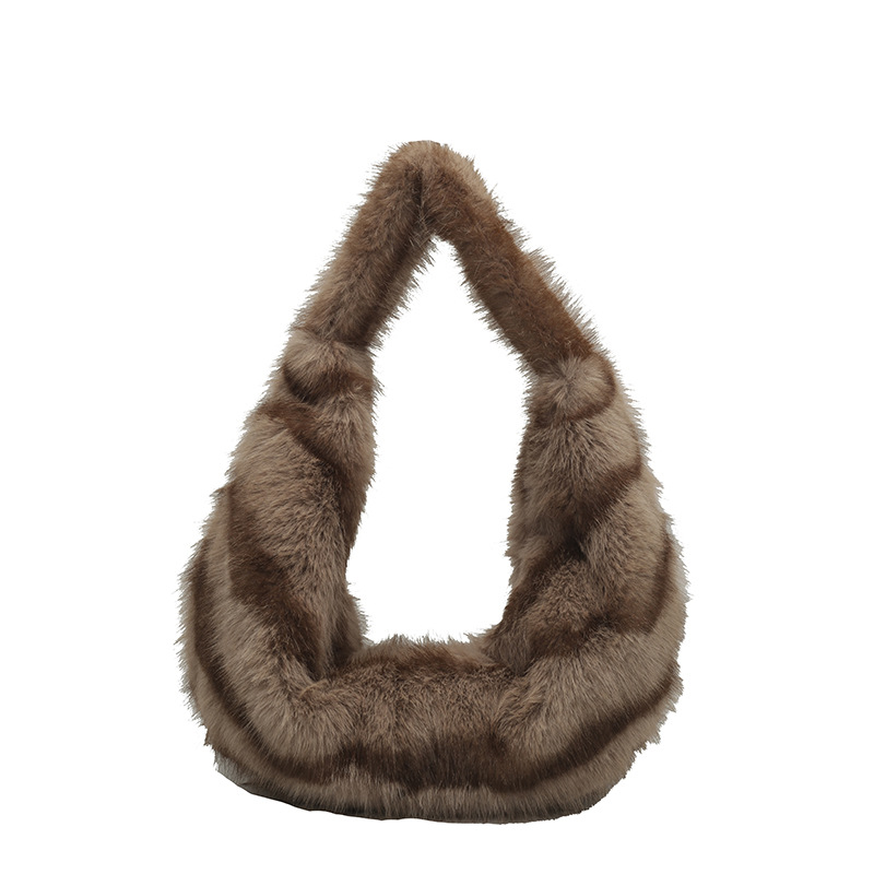 free shipping hot bags 2025 New Womens vintage Autumn Winter Plush Tote Large Capacity Shoulder Bag