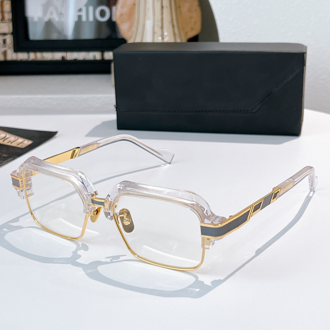 Square Eyeglasses Glasses Gold Crystal Frame with Clear Lens Men Designer Optical Glasses Frame Eyewear Fashion Sunglasses Frames