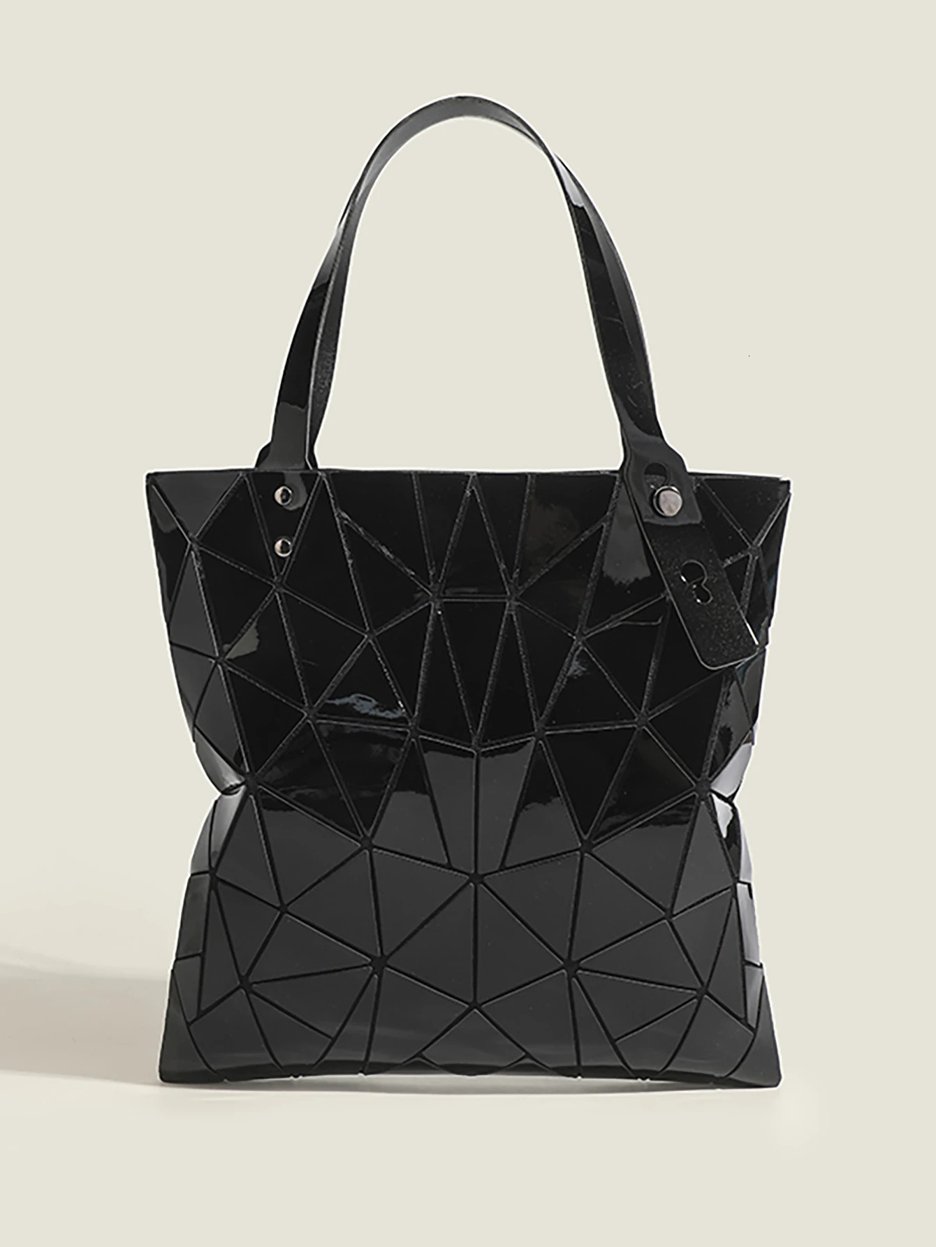 Geometric pattern tote bag stylish shoulder fashionable handbag suitable for daily use casual 250906