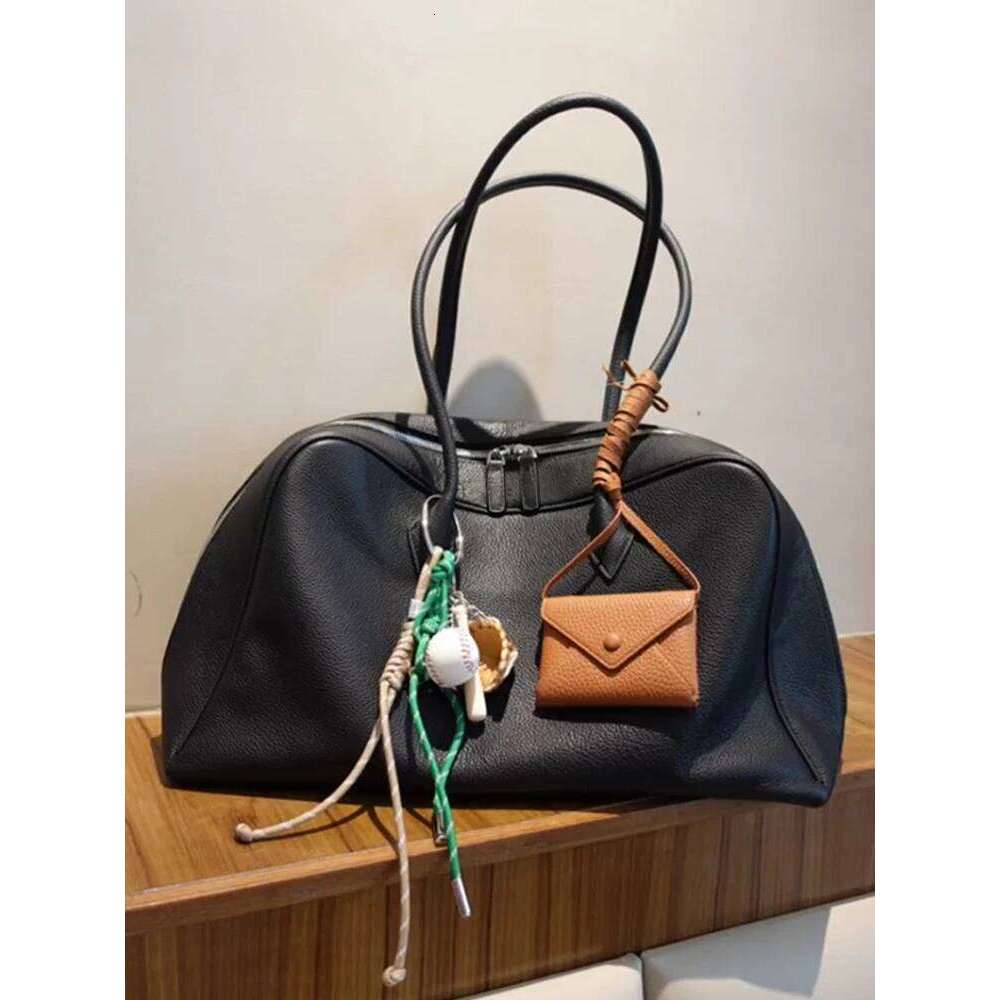 Large Capaci Genuine Leather Tote Women's 2025 New Faion Commuter Oulder Bowling Boston Bag Soft Handbag