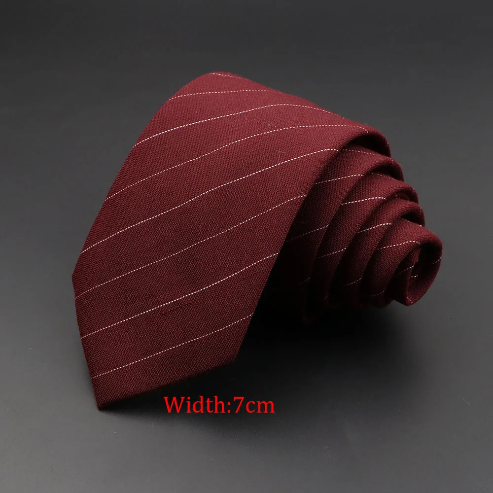 Mens Ties 6cm Classic Cotton Handmade Skinny Grey Plaid Neckties Striped Narrow Collar Slim Cashmere Casual Tie Accessories Gift 250906