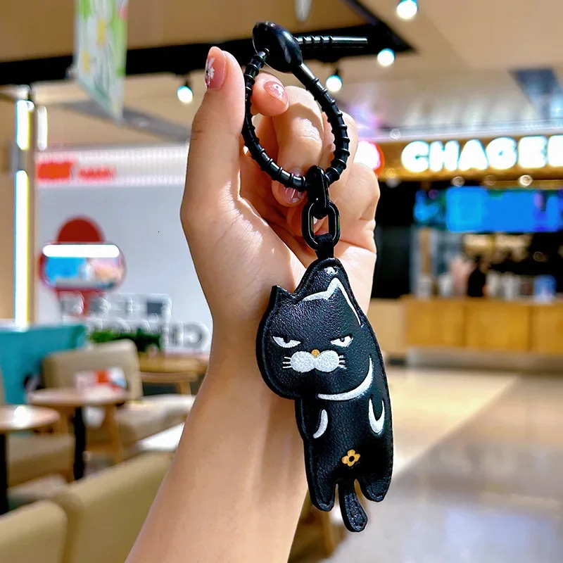 Bag Charms Bag Chain Black cat Pendant for Bag Women Handbag Purse Keychain Man Backpack Wallet Decoration 250906
