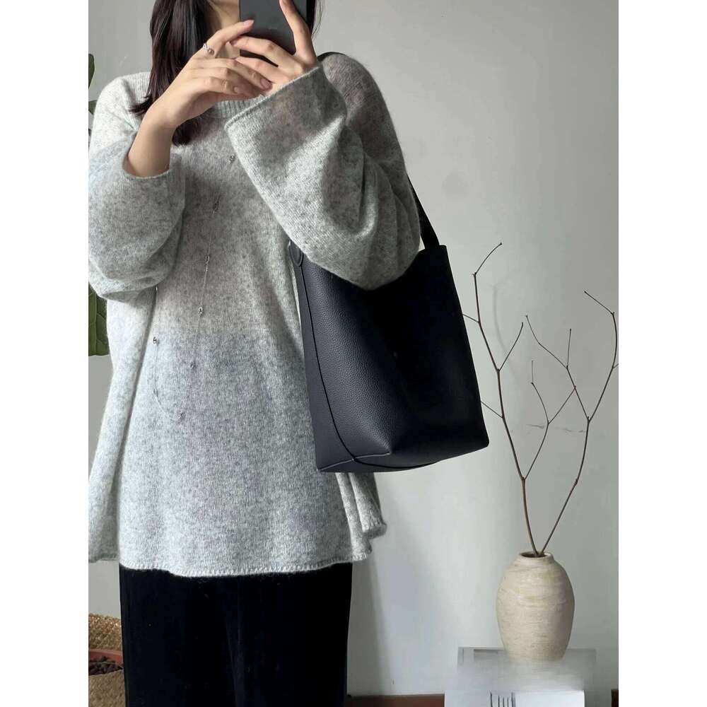 Bags Large Capacity Lychee Grain Women Commuting Genuine Leather Handbags Versatile Shoulder Bag