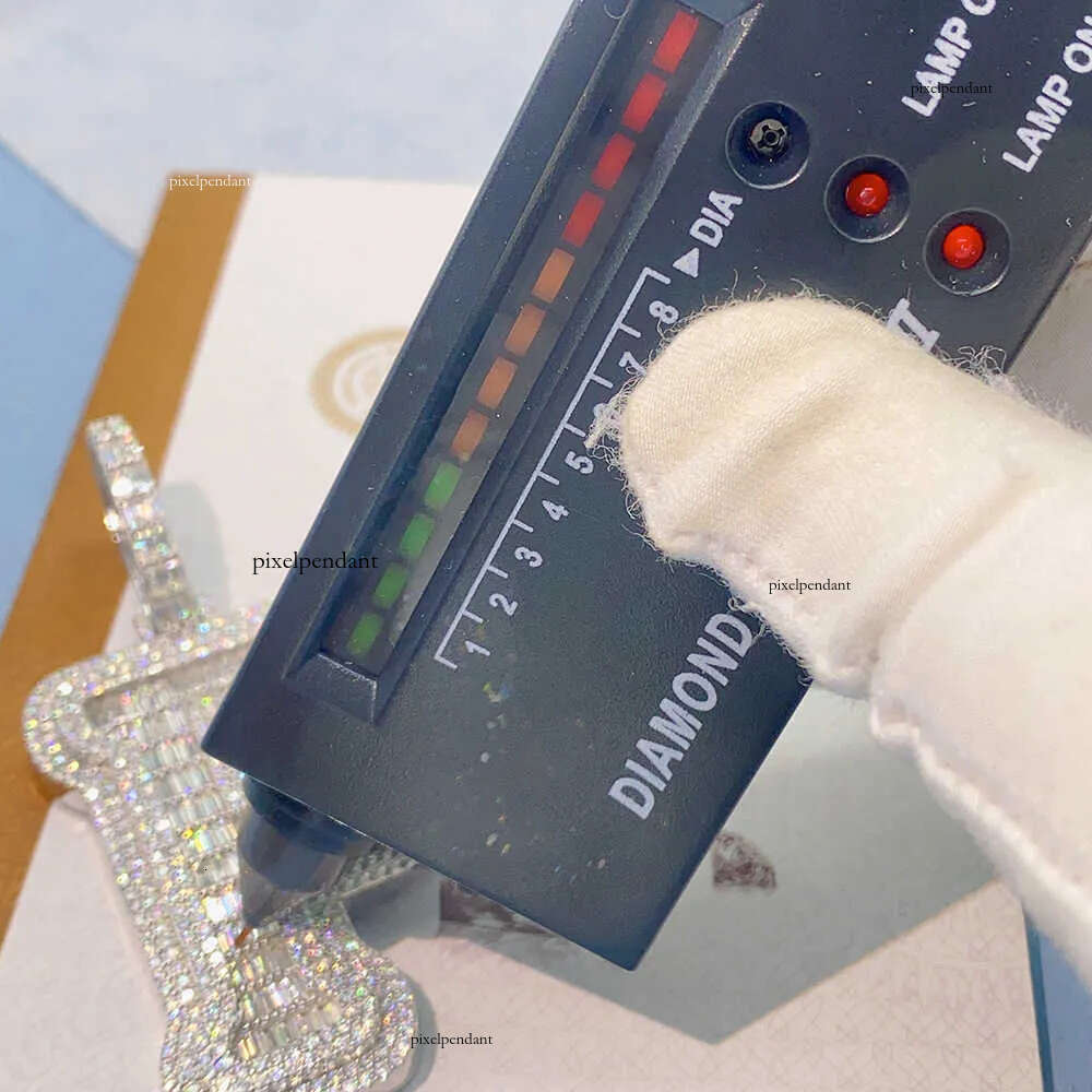 sterg sier fashion jewelry pendent necklaces hiphop moissanite dia custom letter pendant for gift Any alphanumeric customization