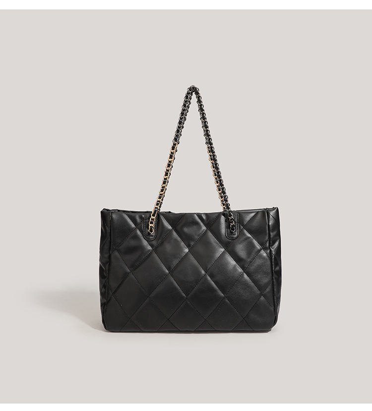CHARHP&KEJNT large capacity tote female rhombus chain armpit commuter single shoulder bag