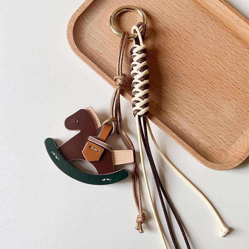 DHEssentials New Creative Rocking - horse PU Bag Hangers: Cute Decor for Bags & Cars