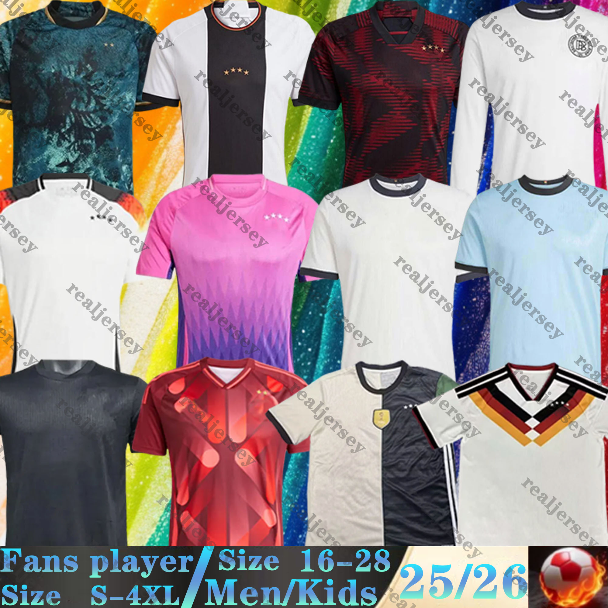 24 25 56 125 Year Germany soccer jerseys FULLKRUG HUMMELS KROOS GNABRY WERNER DRAXLER REUS MULLER GOTZE WIRTZ Fans Player 2025 2026 European Cup shirts Men Kids Kit Set