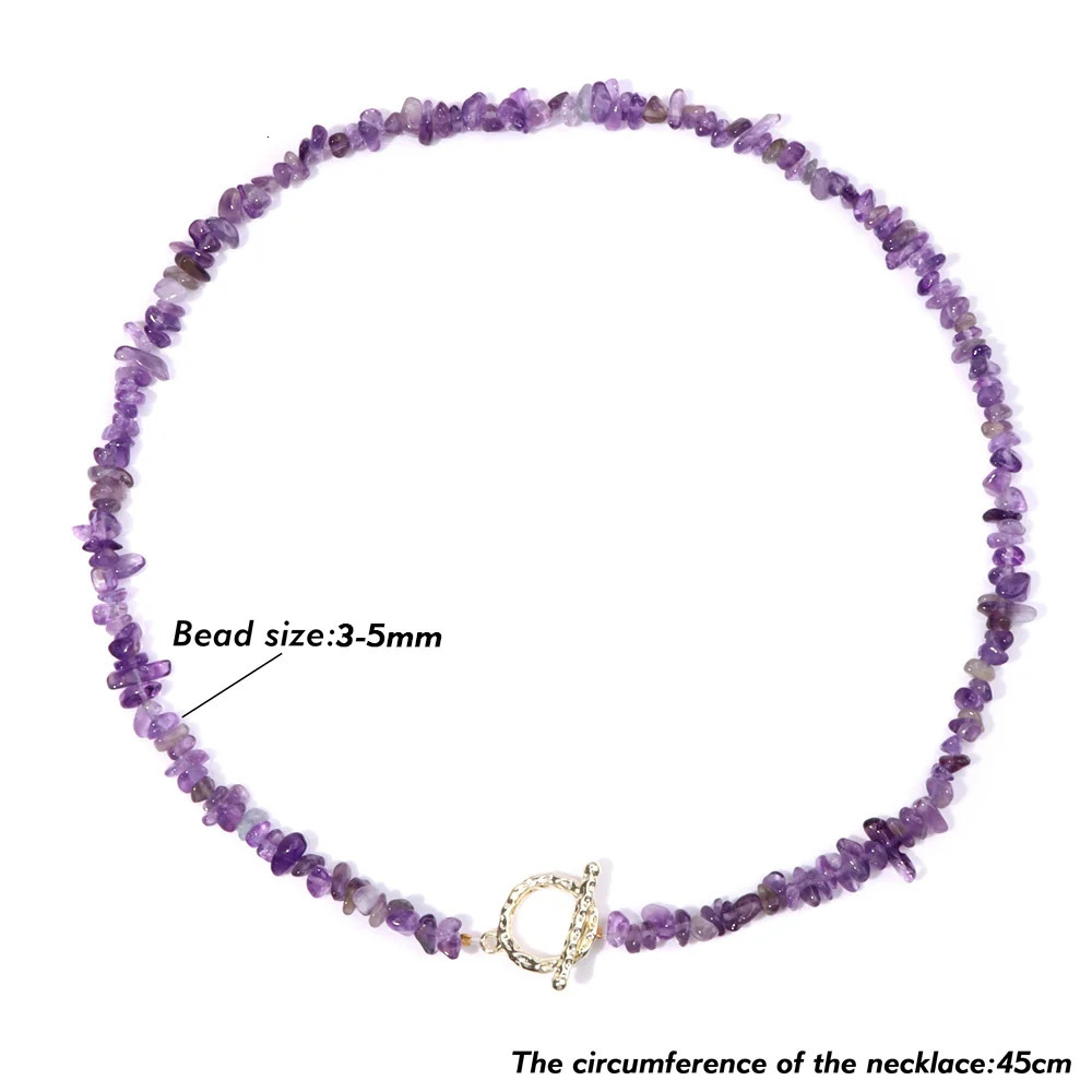 Fashion Summer Stone Choker Necklace Natural Irregular Aquamarine Quartzs Apatite Gravel Beads Necklaces For Women Jewelry Gift 250906