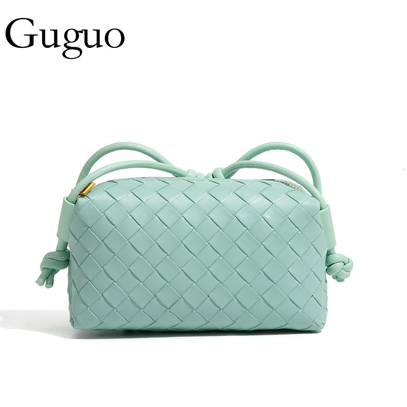 Guguo Free Shipping New Designer Bag High-end Shopping Bag Embossed Woven Small Square Bag Single Shoulder Trade Style Lightweight Women's Bag