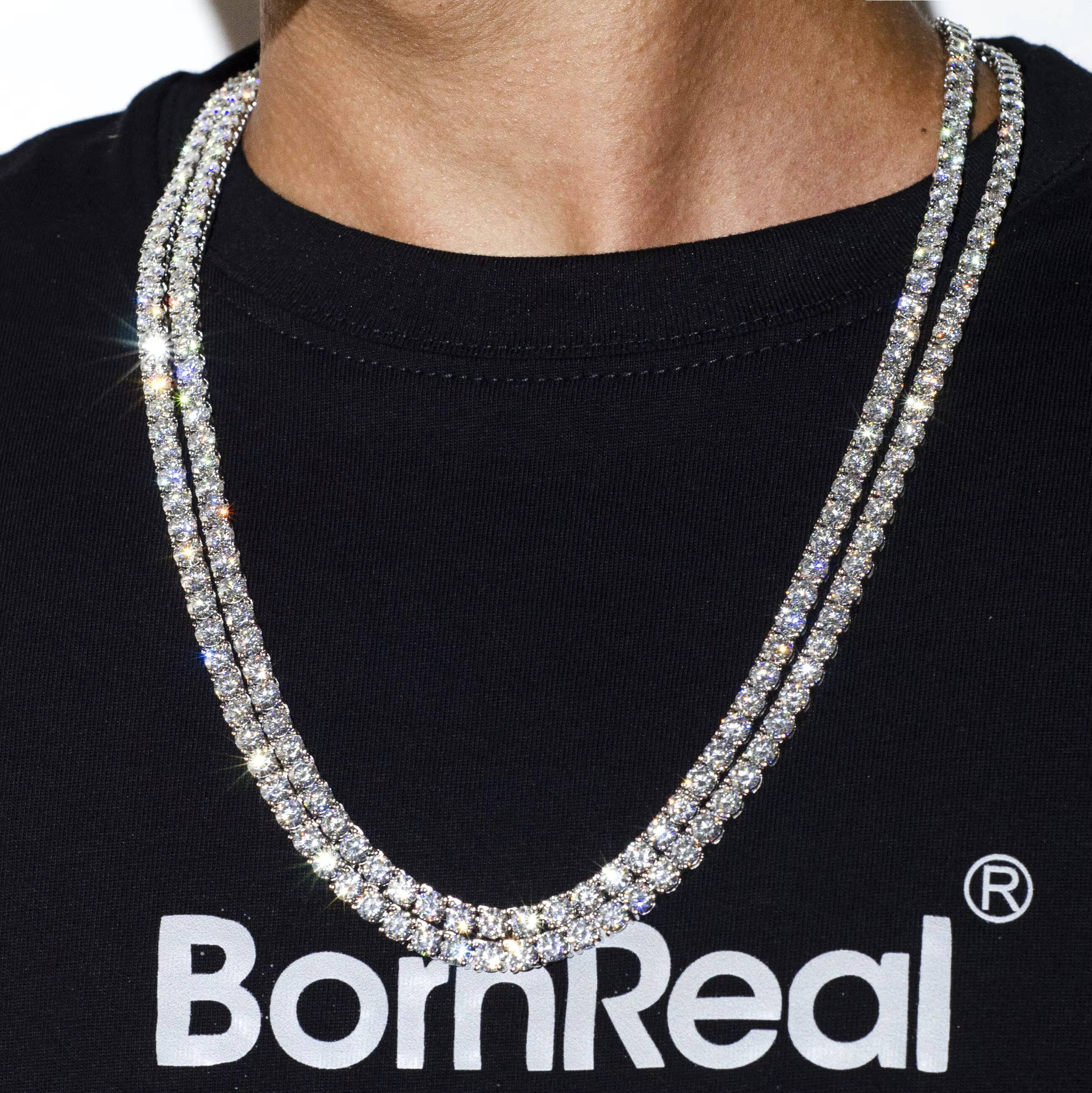 Cheapest Price Hip Hop 925 Silver Gra VVS Moissanite Diamond Tennis Chain 3MM 4MM 5MM Necklace Bracelet Men Women Fine Jewelry