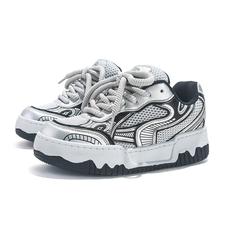 New board shoes for autumn, breathable and versatile men's shoes, niche soft soled casual shoes, thick soled bread shoes for men and women