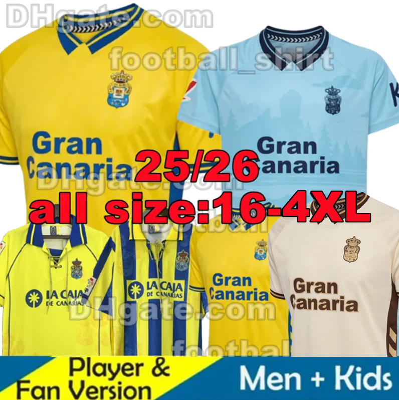 25 26 UD Las PalmaSs soccer jerseys Julian Araujo 2025 2026 home away football shirts Maximo Perrone Alberto Moleiro Munir 97 98 Retro Palmass JONATHAN VIERA ARAUJO
