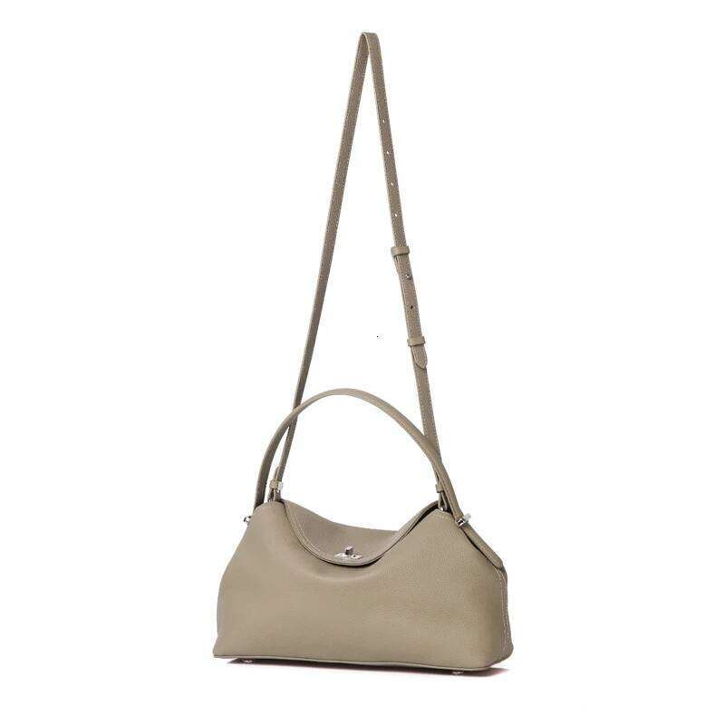 Genuine Grade Cow Leather Fashion Women's Black Handbag Deisgner Cowhide Shoulder Crossbody Female Bag Beige Coffe Brown