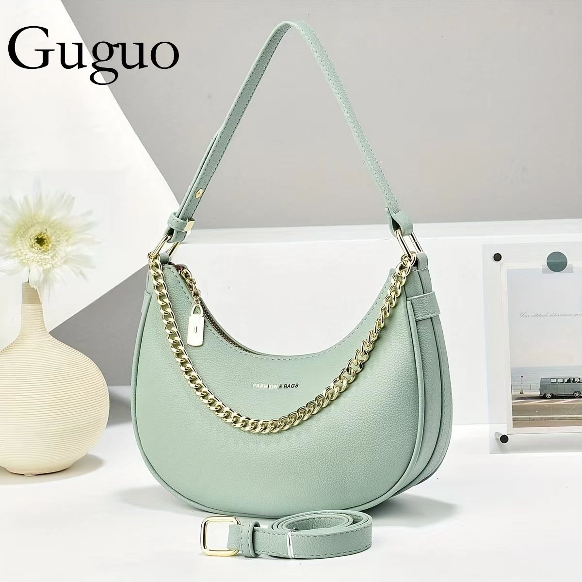 Guguo Free Shipping New Designer Bag High-end Shopping Bag Trade Elegant Simple Trendy Niche Dumpling Bag Large Capacity Trendy Personality Women'