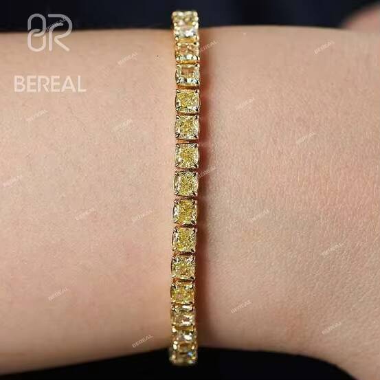 Pass Diamond Tester Vvs Moissanite Diamond Chain Advanced Yellow Gold925 Sterling Silver Tennis Necklace Women Jewelry