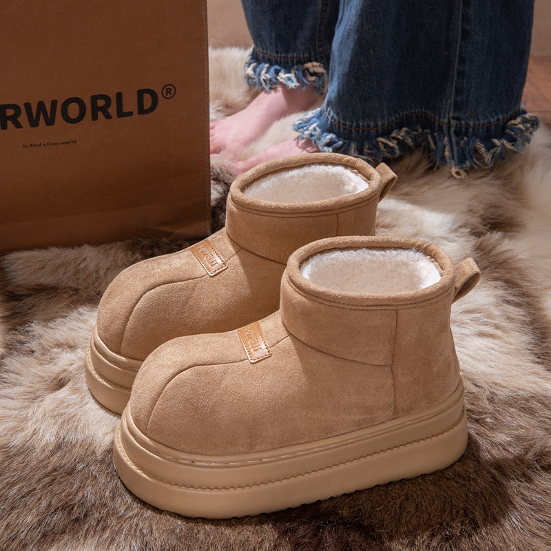 2024 free shipping new designer patent leather boots women thick heels winter snow martin boots fur furry thick soled winter boots