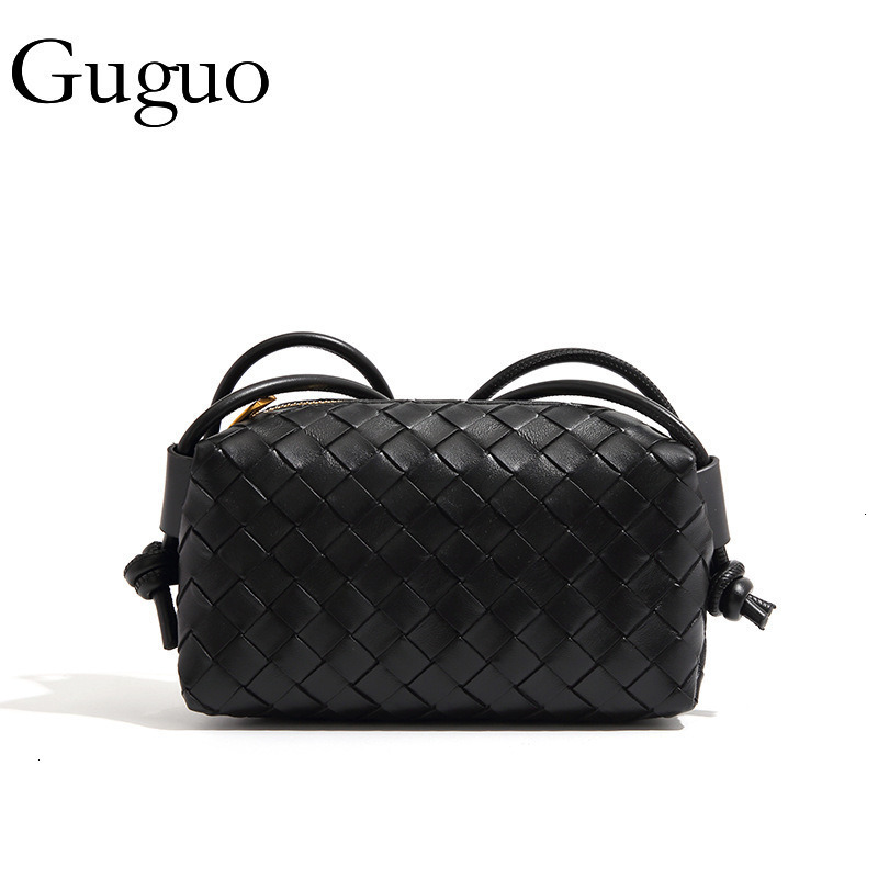 Guguo Free Shipping New Designer Bag High-end Shopping Bag Embossed Woven Small Square Bag Single Shoulder Trade Style Lightweight Women's Bag