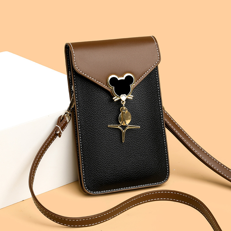 Free Shipping New Designer Bag Touchscreen Phone Bag For Women Single Shoulder Crossbody Bag Fashion Vertical Small Bag Ladies Handbag