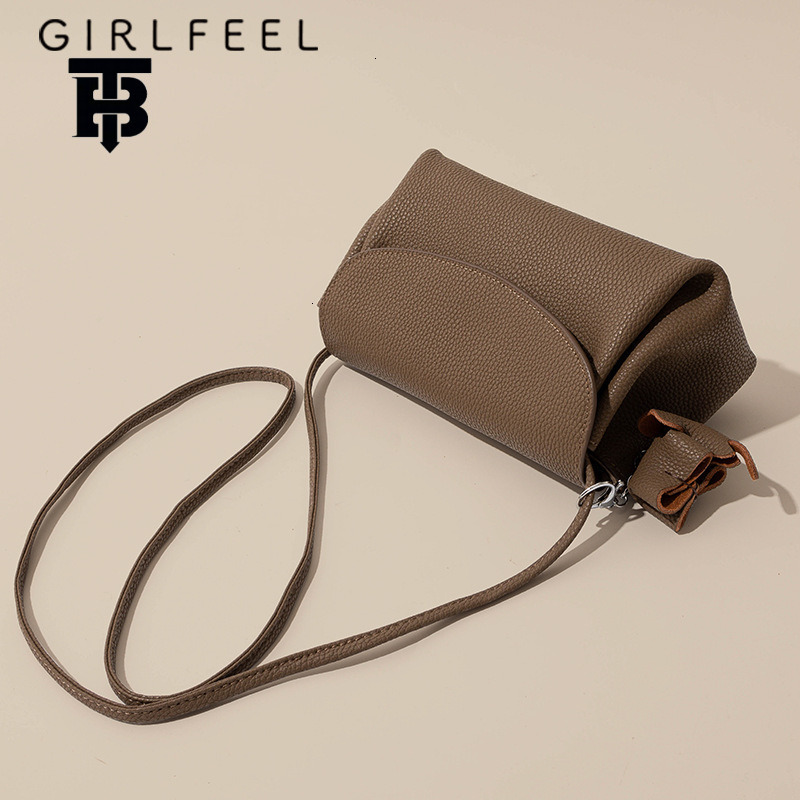 Designer Bag Gefeni Bag For Women 2025 New Trend Luxury Bag Genuine Leather Women's Bag Retro Vegetable Tanned Cowhide Phone Bag Crossbody Bag Sh