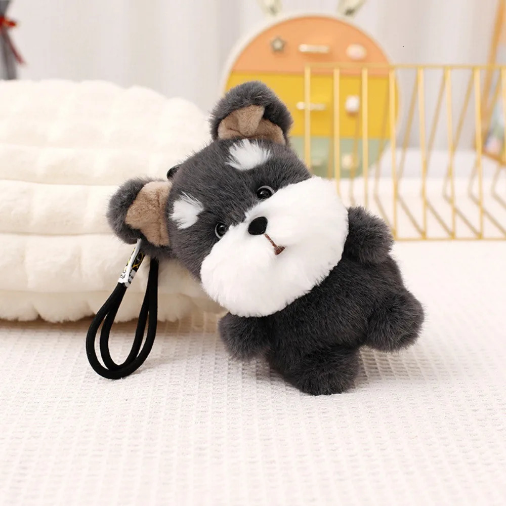 Puppy Dolls Dog Plush Pendant Schnauzer Bag Charm Husky Corgi Plush Stuffed Animal Shiba Inu Dog Stuffed Keychain Christmas Gift 250906