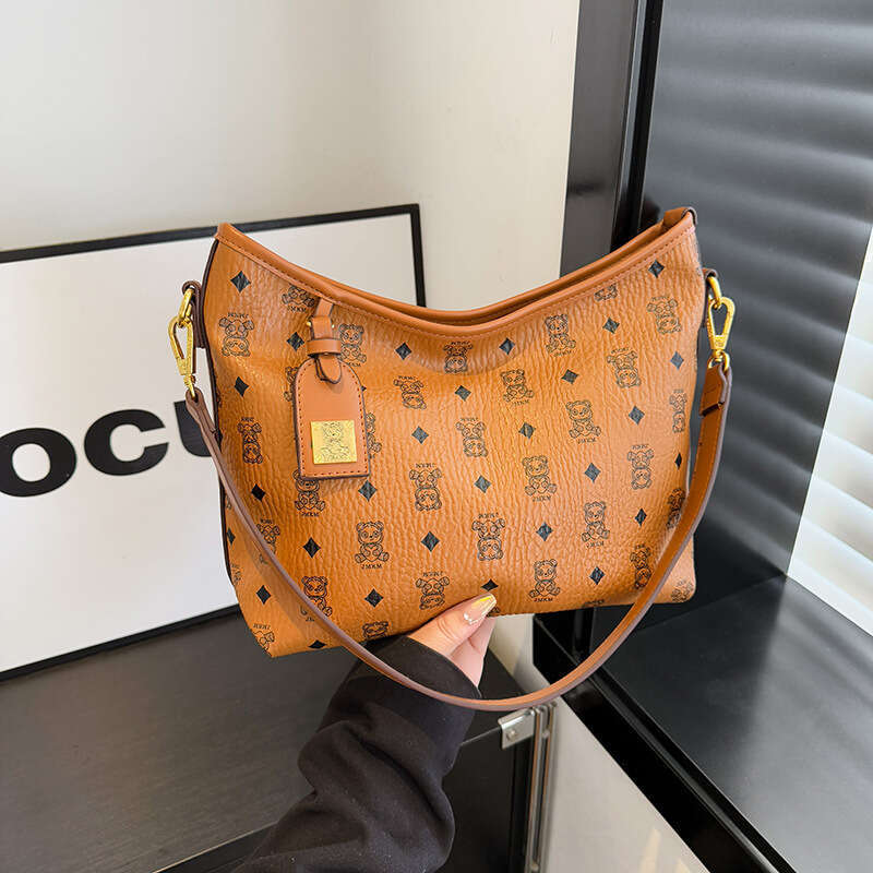 Luxury Shoulder Bags for Women Designer Bags 2025 New Pattern Printed Large Capacity Tote Bag Stylish Shoulder Crossbody Brown Bag