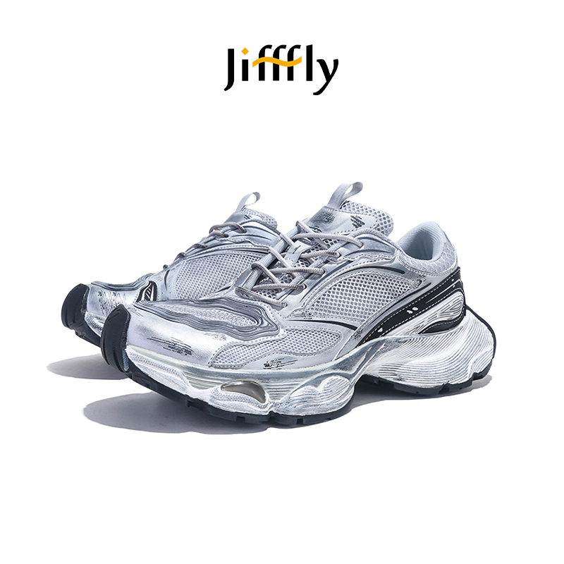 Jifffly designer free shipping new high quality outdoor vintage fashion trainer trend breathable height increase casual shoes for woman black siery dh