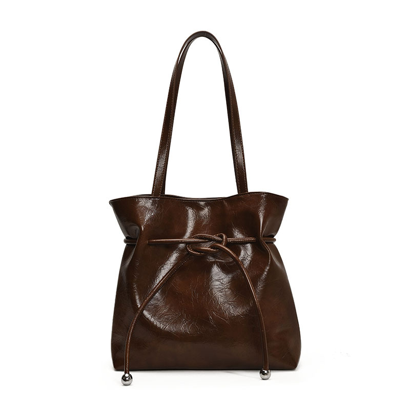 designer free shipping New retro commuting large capacity single shoulder crossbody drawstring bag