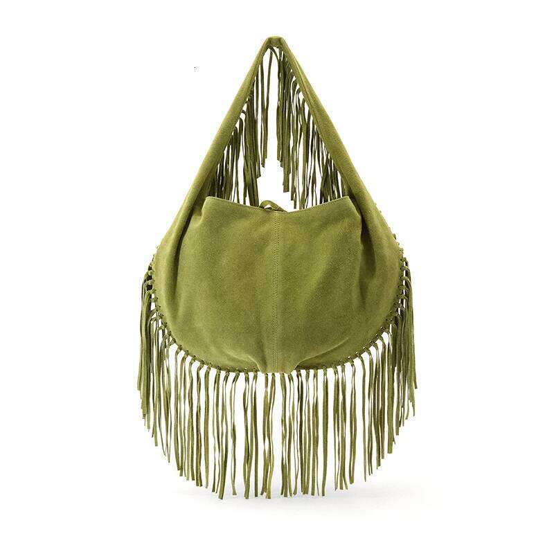 Bohemian Style Shoulder Women 2025 Trend High Quality Faux Suede Tassel Tote Bag Large Capacity Fashion Designer Female Bags