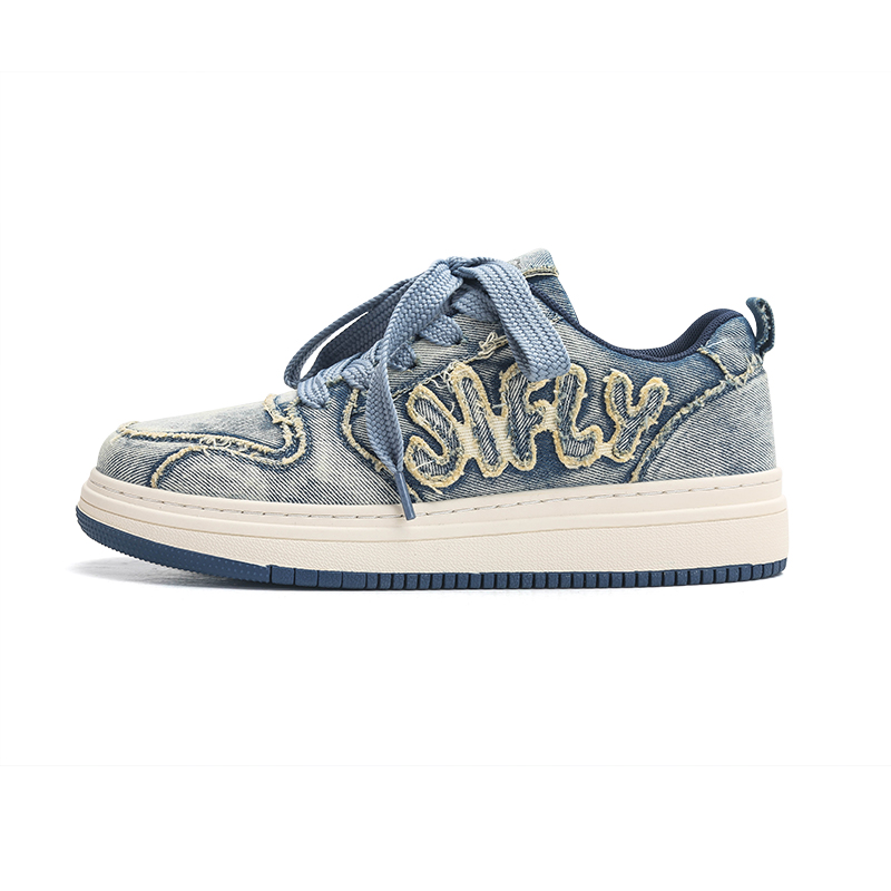 Board shoes versatile trendy shoes casual height increasing sports shoes autumn new denim breathable versatile low top casual sports shoes designer sh