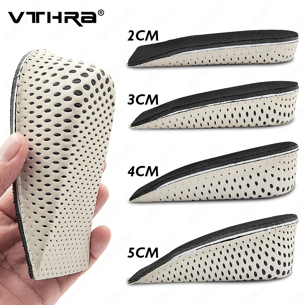 Half Shoe Insoles Heel Insert Sport Cushion Height Increase EVA Memory Foam Heel Lifting 2345CM Taller Invisible Heighten Pad 250906