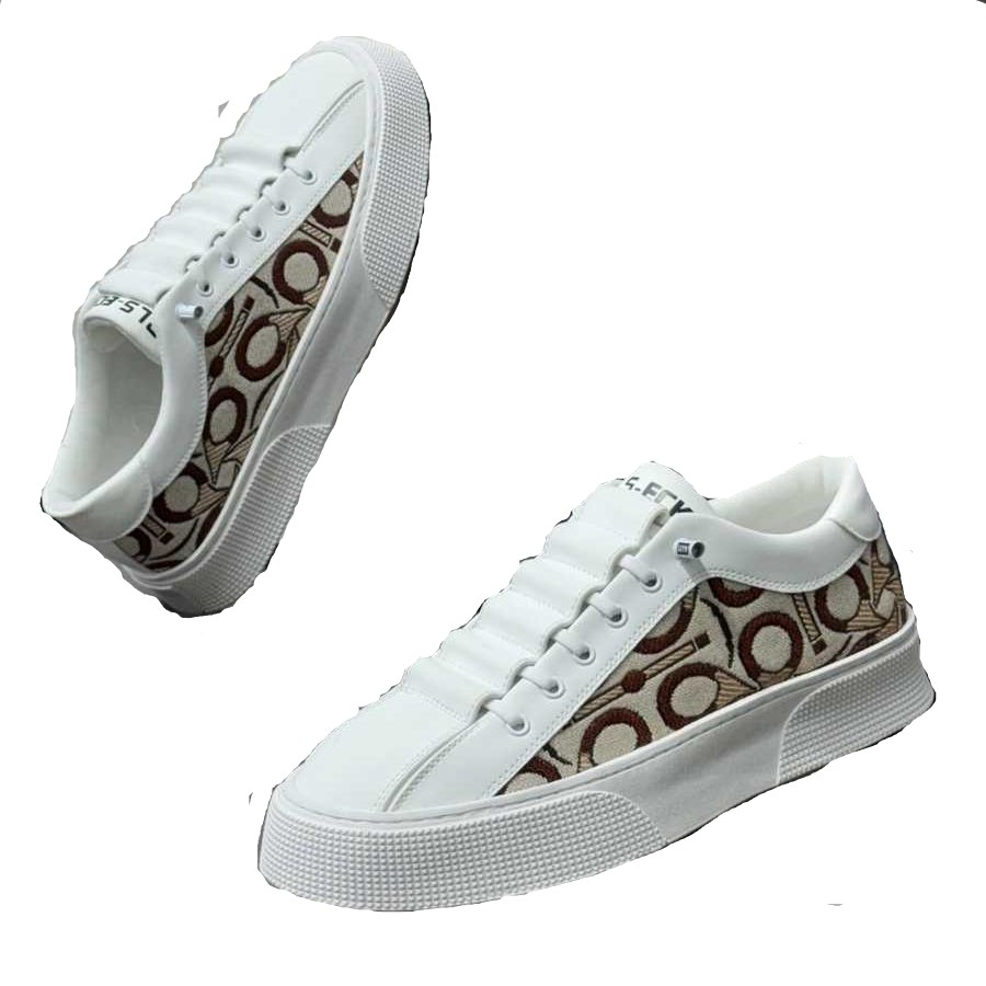 Free shipping Casual embroidered printed trendy soft soled breathable board one foot on white men's shoes dh1103675481