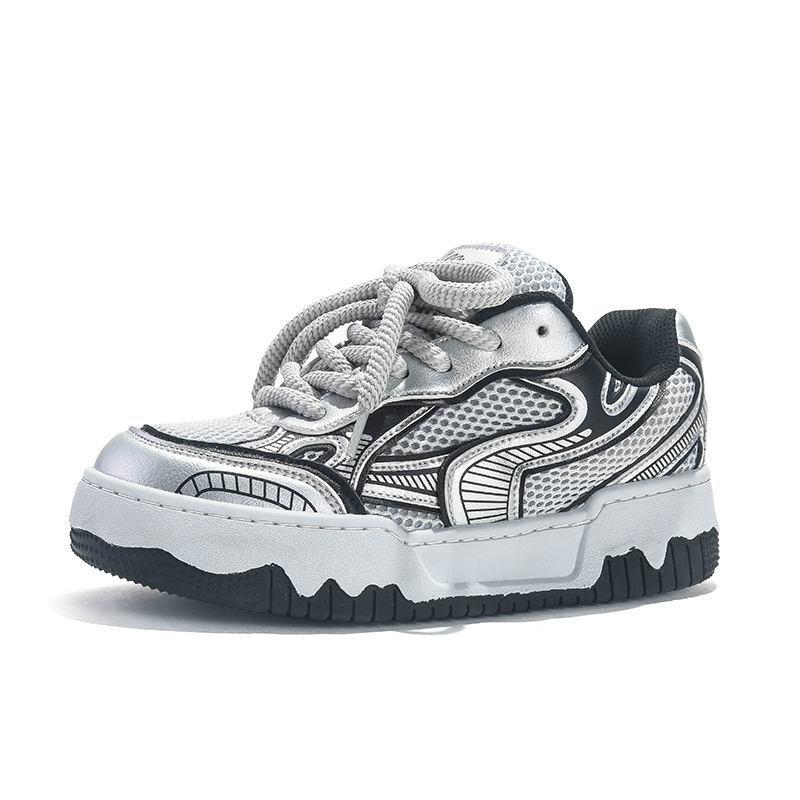 New board shoes for autumn, breathable and versatile men's shoes, niche soft soled casual shoes, thick soled bread shoes for men and women