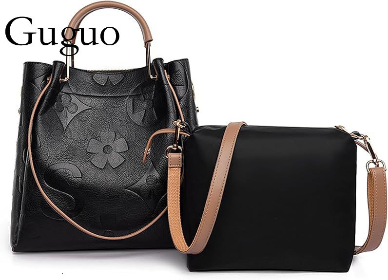 Guguo Free Shipping New Shopping Bucket For Women High-end Feel Fashionable Embossed Shoulder Office Commuter Bag Z260224