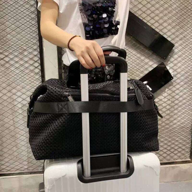 Travel Simple And Casual, Large Nylon Mesh Fabric, Bag, Detachable Shoulder Strap, Crossbody Bag