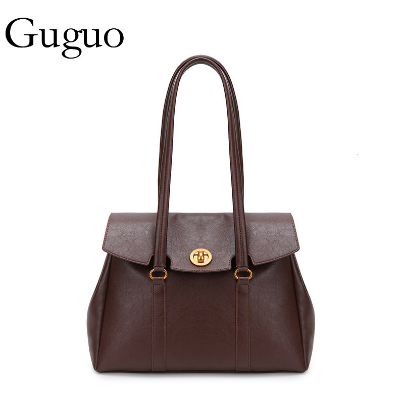 Guguo Free Shipping New Designer Bag High-end Shopping Bag Underarm Retro Fashion Tote Bag For Women Simple Casual Shoulder Bag High-end Women's 