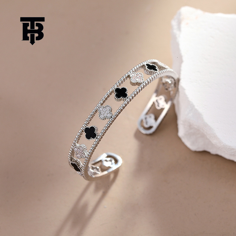 TB BHULAMTE Designer Luxury Zircon And Gemstone Gold Silver Bracelet Elegant Design Suitable For Any Outfit Sparkling Exquisite Women's Jewelry