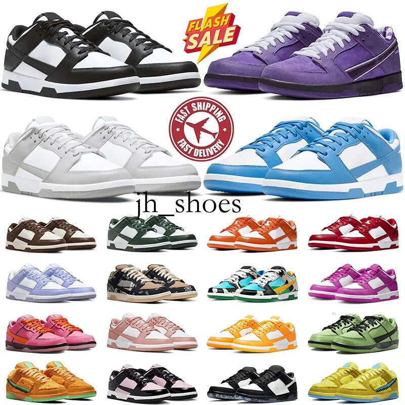 SB Designer Shoes for Men Panda White Black Medium Olive Grey Fog Syracuse Brown Vintage Navy Green GAI Women Outdoor Trainers Sneakers 36-47