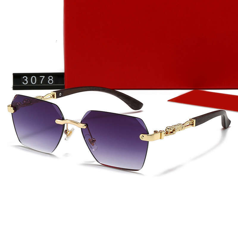 New Unisex Frameless Driving Travel Vacation Glasses Fashion Trendy Casual Sunglasses 3078 860