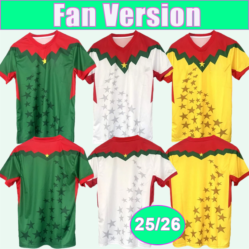 25 26 Burkina Faso National Team Soccer Jersey NASSER DJIGA ADAMO NAGALO OUSSENI BOUDA Home Away 3rd Football Shirts Short Sleeve Uniforms